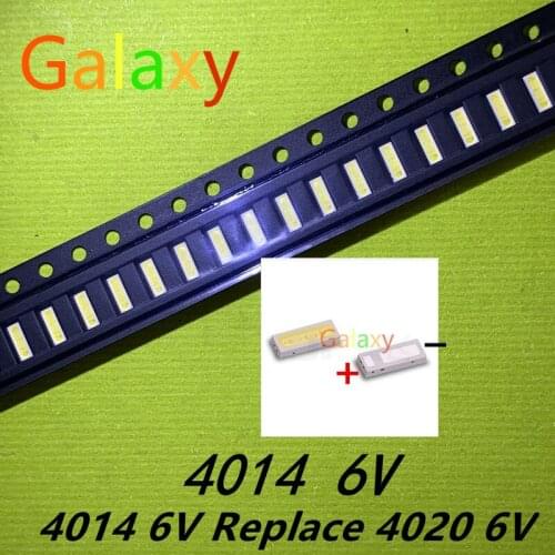 100pcs/Lot 4014 4020 CHIP-2 SMD LED Beads Cold white 1W 6V 150mA For TV/LCD Backlight EMC