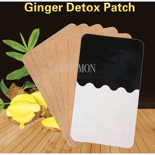 20Pcs Ginger Revitalizing Detox Foot Patch Loss Weight Adhesive Patch Pad Ginger Detox Patch Pain Relief Swelling Slimming Patch
