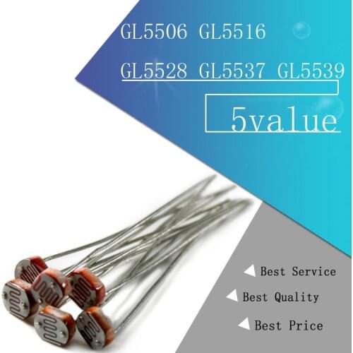 50pcs(5value*10pcs) LDR Photoresistor diy kit for GL5506 GL5516 GL5528 GL5537 GL5539