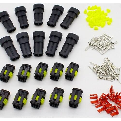 Promotion! 10Kit 2 Pin Way Waterproof Electrical Wire Connector Plug