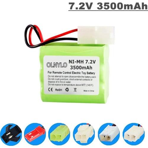 7.2v 3500mah AA NI-MH rechargeable battery For Remote control electric toy boat car truck 7.2 V aa ni-mh battery