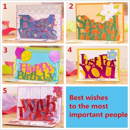 Blessing 3D text Metal cutting dies cut die mold decoration Scrapbook paper craft knife mould blade punch stencils die new2019