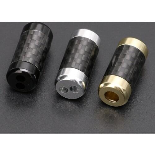 Black/Gold/Silver HiFi Carbon Fiber Y Splitter 1 To 2 Speaker RCA Cable Audio