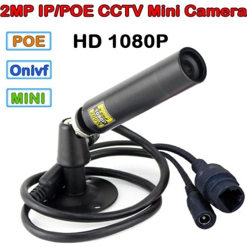 HD 1080P POE 0nvif 3.6mm Mini IP Camera 2MP surveillance Network Vedio Camera mini Bullet Camera support Android & IOS & PC View