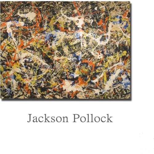 Jackson Pollock Art Gallery in Buffallo Still Life Abstract Oil Painting Drawing Unframed Canvas Handmade Wall Picture