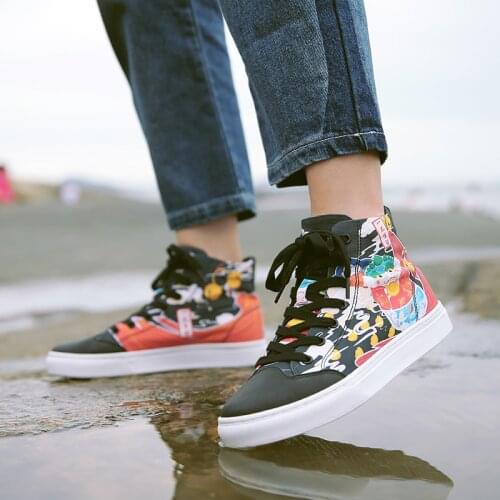 IDX Rich comfortable fashion original oldschool street graffiti canvas work shoes man