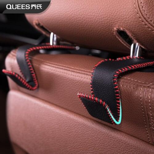 QUEES Car Luxury Seatback Hook Hanger Headrest Mount for Bag Handbag Grocery Cloth ( Pack of 2 )