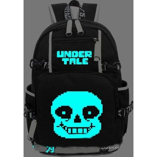 2017 New Game Undertale Backpack Cosplay Canvas Bag Luminous Schoolbag Cartton Travel Bags Unisex