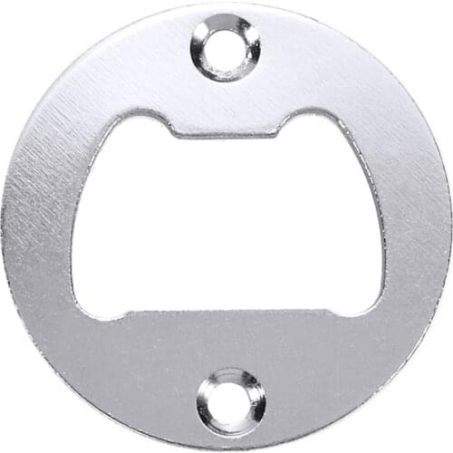HOT Bottle Opener Part with Countersunk Holes Round Metal Strong Polished Bottle Opener Insert Parts