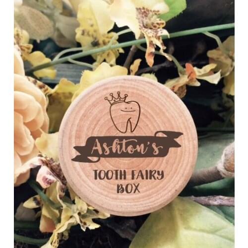 Personalize name crown tooth fairy boxes bearers with name Perfect keepsake box for baby teeth Great birthday gift party favors