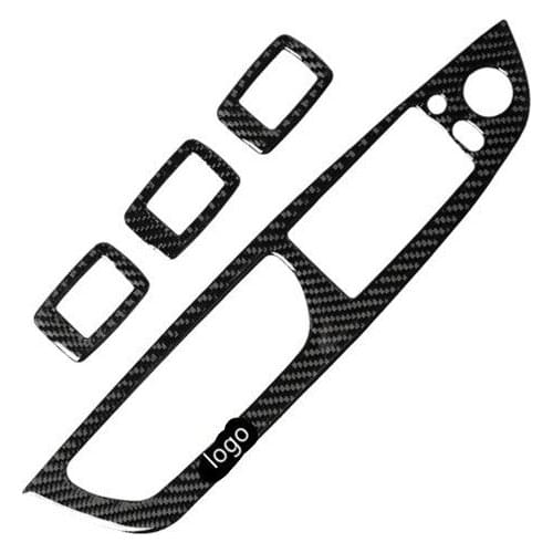 Fit For BMW X5 E70 X6 E71 real carbon fiber car window lift control switch decorative armrest accessories