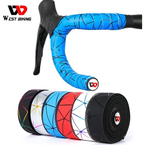 WEST BIKING Bicycle Handlebar Tape Non-slip Silicone EVA Shock Absorption Road Bike Handlebar Tape Cycling Bicycle Accessories