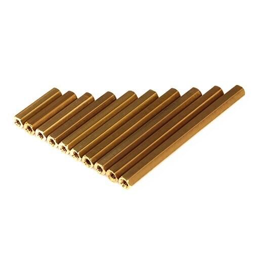 20Pcs M3 Female Copper Internal Screws Through Hole Pillars Nuts Height=40/45mm