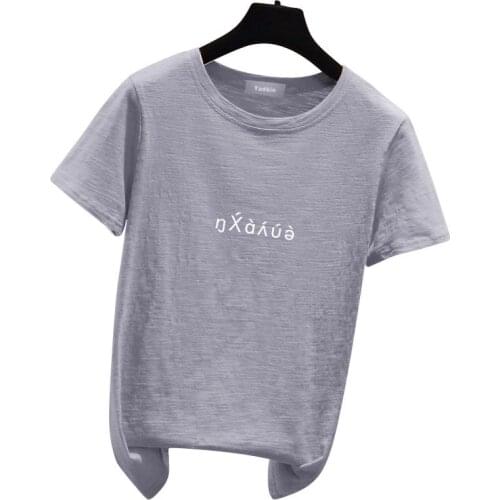 High quality soft classic casual breathable cotton womens summer short sleeve T-shirt
