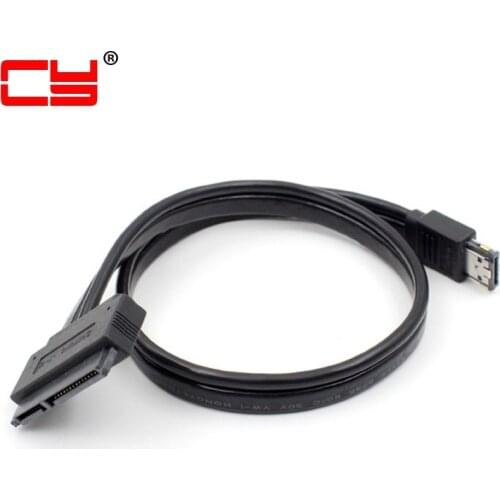 Xiwai SATA 22Pin to Dual Power 12V 5V eSATAp Power ESATA USB 2.0 Combo Cable for 2.5" 3.5" Hard Disk Drive 50cm