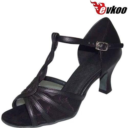 Evkoodance Brand Woman Latin Salsa Tango Dance Shoes Pu With Mesh Low Cost High Quality Soft Shoes Evkoo-217