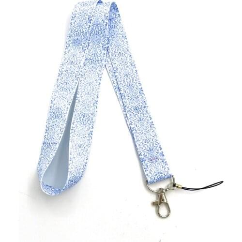 10Pcs Butterfly Neck Strap Keychain Lanyard For Keys ID Badge Holder Mobile Phone Straps Webbing Ribbon DIY Hang Rope