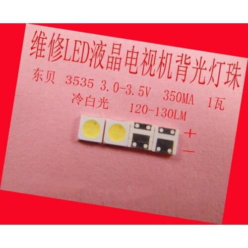 300piece/lot FOR repair Philips Cool Hisense LED LCD TV backlight Article lamp SMD LEDs 3535 3V Cold white light emitting