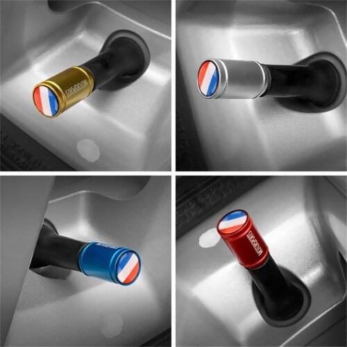 4pcs/lot Universal Motorcycle Bike Truck Car Tire Wheel Valve Caps France Flag Sport Tyre Air Valve Stem Dust Caps Accessories
