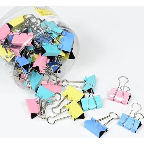 6225A Metal Binder Clips Colorful 25/45mm Home Office Books File Organizer Food ClipsStrong clamping force Easy classification