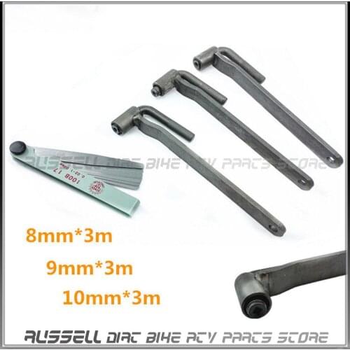 8mm 9mm 10mm and 1x Feeler gauge Motorcycle Engine Valve Screw Adjusting Spanner Tool
