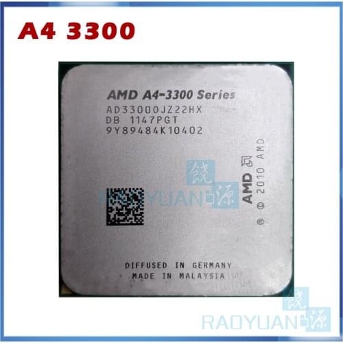 AMD A-Series A4 3300 Dual-Core DeskTop 2.5GHz CPU AD33000JZ22HX 65W Socket FM1