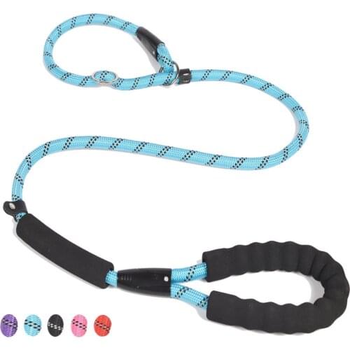 P Chain Pet Leash One Piece Set of Night Reflective Dog Leash Collar Suitable for Small Medium Large-Sized Dog Pet Supplies