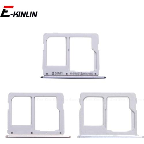 Sim Micro SD Card Socket Holder Slot Tray Reader For Samsung Galaxy A3 A5 A7 2016 A710 A510 A310 Adapter Container Connector