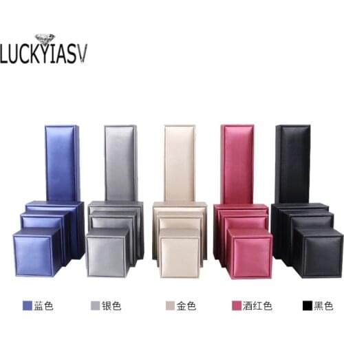 Jewelry Storage Box Brushed PU Leather Ring Box Bracelet Necklace Box Pendant Gift Box For Jewelry Wedding Birthday Gift Box