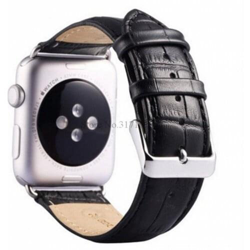 Leather Watchband for Apple Watch Band 4 Series 3 2 4 5 40MM 44MM 38mm 42mm Sport Replacement Strap Wrist Belt Bracelet Adapters