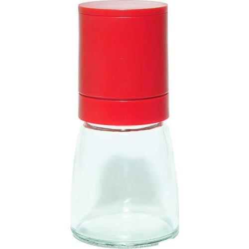 Salt Pepper Glass Mill Red