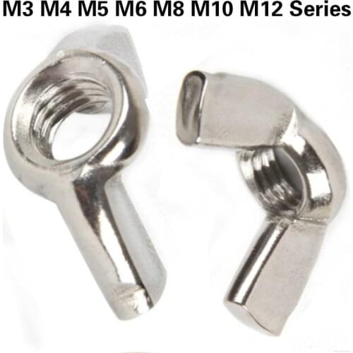 304 Stainless Steel Butterfly Wing Nuts DIN315 Hand Tighten Ingot Wing Nut M3 M4 M5 M6 M8 M10 M12