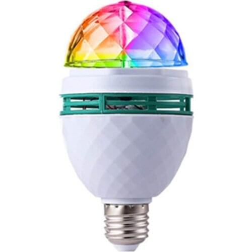 KTV Bar E27 3W RGB Color Durable Revolving Lamp Resistance And Capacitance Energy-saving Smart LED Stage Effect Revolving Light