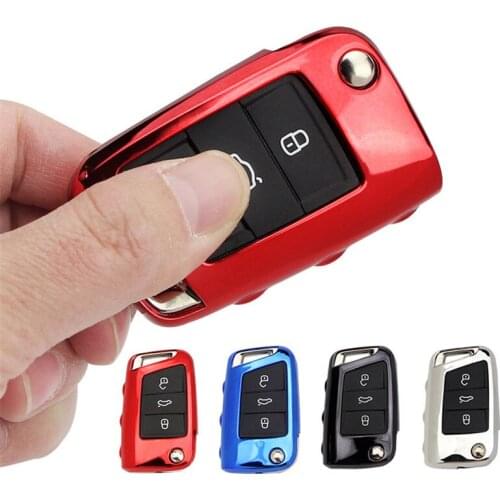 Soft TPU Car Key Case Cover For Skoda Octavia A7 1 2 3 A5 RS Superb 2017 Kodiaq Yeti Rapid Karoq For Seat Leon Key Accessories