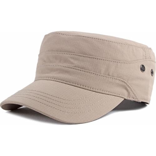 Fibonacci NEW Casual Military Hats For Men Women Flat Top Military Cap Spring Summer Army Cap Solid Sun Hat Adjustable Kapelusz