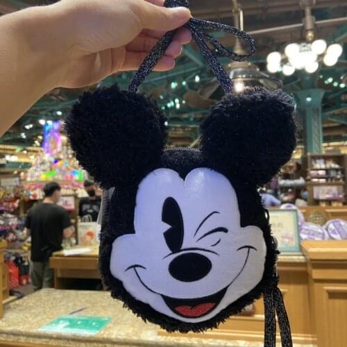 New style Shanghai Disney Mickey plush doll messenger bag plush toy messenger bag purse carrying bag girl gift AG2565