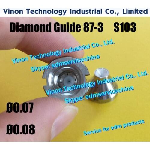 Ø0.07, Ø0.08mm Diamond Guide 87-3 type S103 edm Sodic AQ Die Guide 0200714, 3081426, 0200715, 3081432, 0204727, 3081425, 0204255