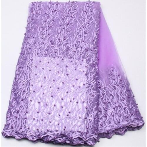 Wholesale 2016 Latest Purple African French Net Lace Fabric.High Quality African Tulle Lace Fabric For Wedding