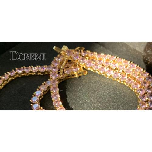 Hip Hop Style 4MM Zircon Chain Custom Stainless Steel Name Necklace Iced Out Personalized Name Pendant with Logo Numbers