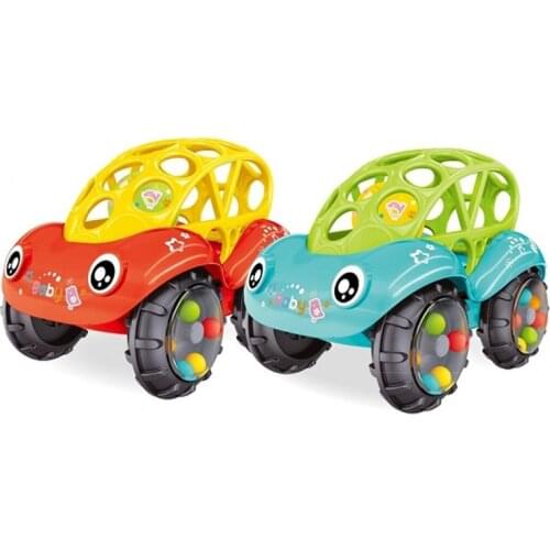 Baby Plastic Non-toxic Colorful Animals Hand Jingle Color Random Music Handbell for Kids Shaking Bell Car Rattles Toys