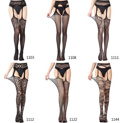 Porn Sex Women Sexy Lingerie Jacquard Pants Nylon Bottoming Pantyhose Fishnet Socks Erotic Underwear Intimate Goods