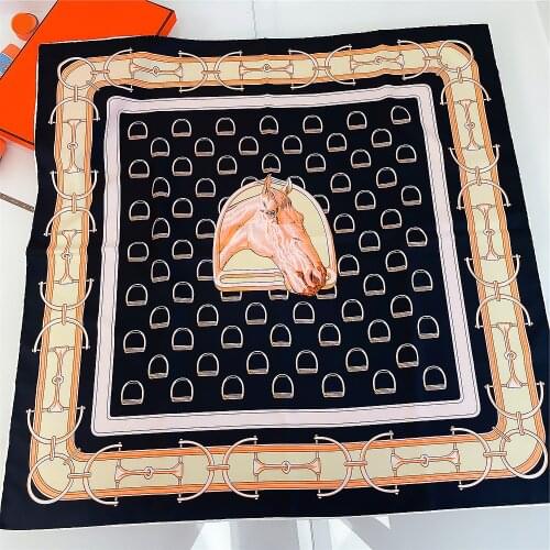 Silk Scarf 90*90cm Designer Manual Hand Rolled Twill Scarf 100 % Natural Silk Scarf Wholesale Designer Scarfs Foulard 90x90