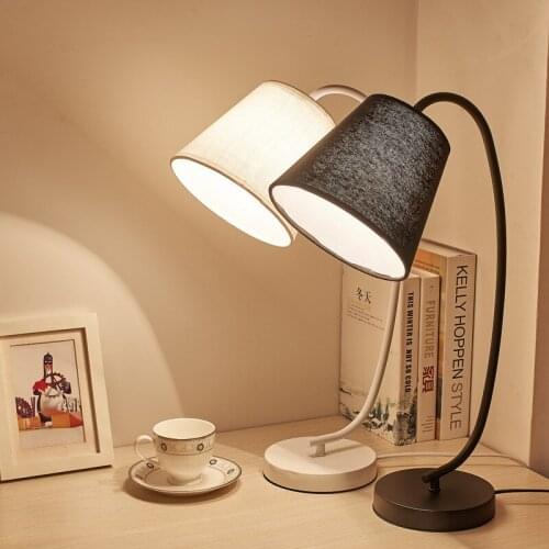 Modern Originality Desk Lamp Dormitory Desk Led Eyeshield Study Bedroom Bedside Lamp Personality Concise Wrought Iron Desk Lamp