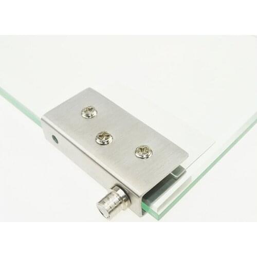 4 pcs Glass Clamps for 5/8/10/12mm Shelves Holder Corner Bracket Clamp stainless steel Thick Glass Clips