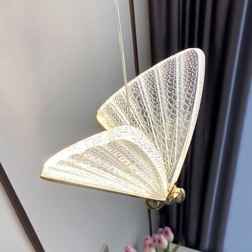 Butterfly Led pendant Lights Indoor Lighting Nordic Bedside Staircase Home Modern Bedroom Restaurant Art Hanging Lamp Hallway