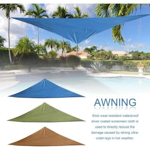 Outdoor Triangle Sunshade Awning Waterproof Sun Shelter Protection Garden Patio Pool Shade Sail Awning Household Camping Picnic