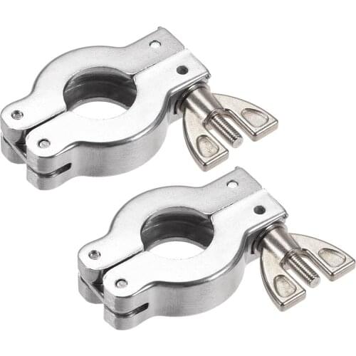 Uxcell 2 Pcs Sanitary Tri-Clamp 41mm x 21mm Single Pin Tri Clamp Wing Nut for Ferrule TC