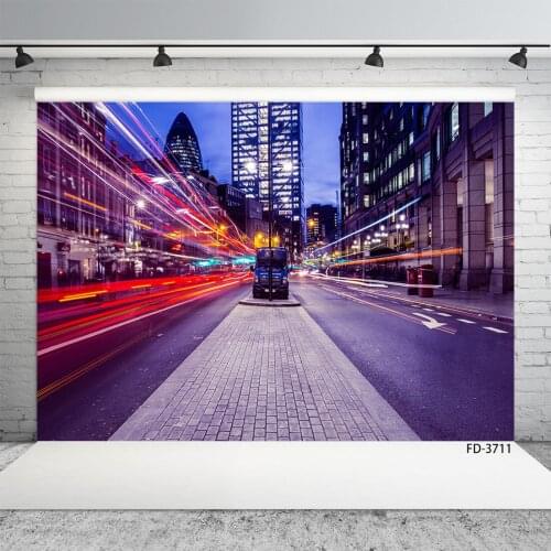 City Night Color Light photography Background Custom Vinyl Professional Backdrop for Wedding Party Child Photophone Photo Studio