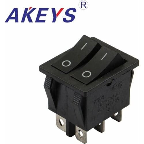 10PCS KCD4-202-6P 6pins 2nd gear 31*25mm rocker switch High - life ship type switch