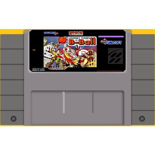 Looney tunes b-ball 16 bit Big Gray Game Card For USA NTSC Game Player